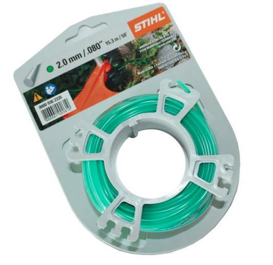 Żyłka okrągła STIHL 2,0 mm 14 m zielona do podkaszarki wytrzymała i skuteczna w cięciu | 0000-930-2335
