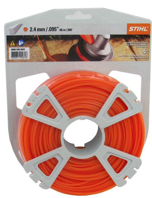 Żyłka kwadratowa STIHL 2,4 mm 83 m pomarańczowa do podkaszarki mocna i widoczna | 0000-930-2641