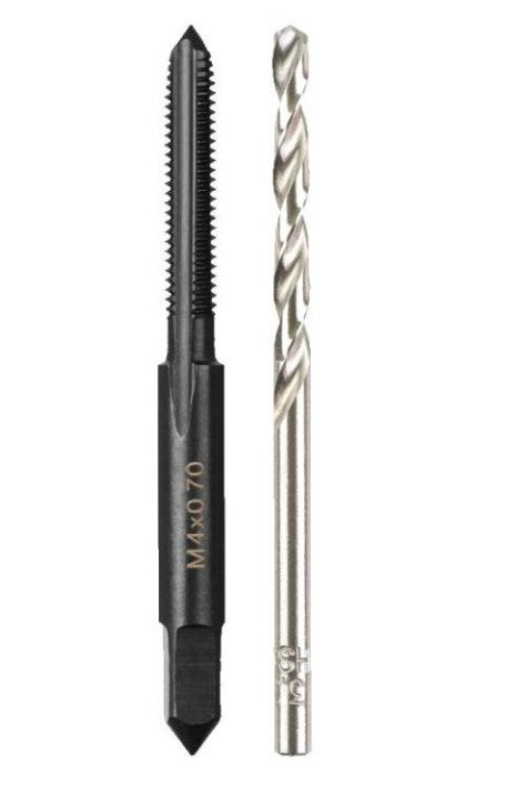 Zestaw gwintownik M4x0.7 mm oraz wiertło 3,3 mm ze stali do nacinania gwintów w metalu | 4932500635