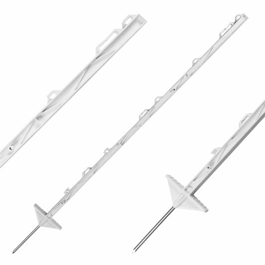 Słupek palik ogrodzeniowy pastucha 105 cm biały wzmocniony - 1 szt. | 11-1008