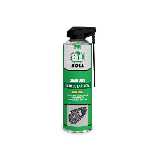 Smar do łańcucha RACING 500 ml w sprayu zapewnia trwałe smarowanie i ochronę napędu | 001049