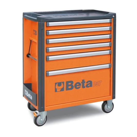 Wózek narzędziowy c37 6 szuflad pomarańczowy | 3700/C37/6-O