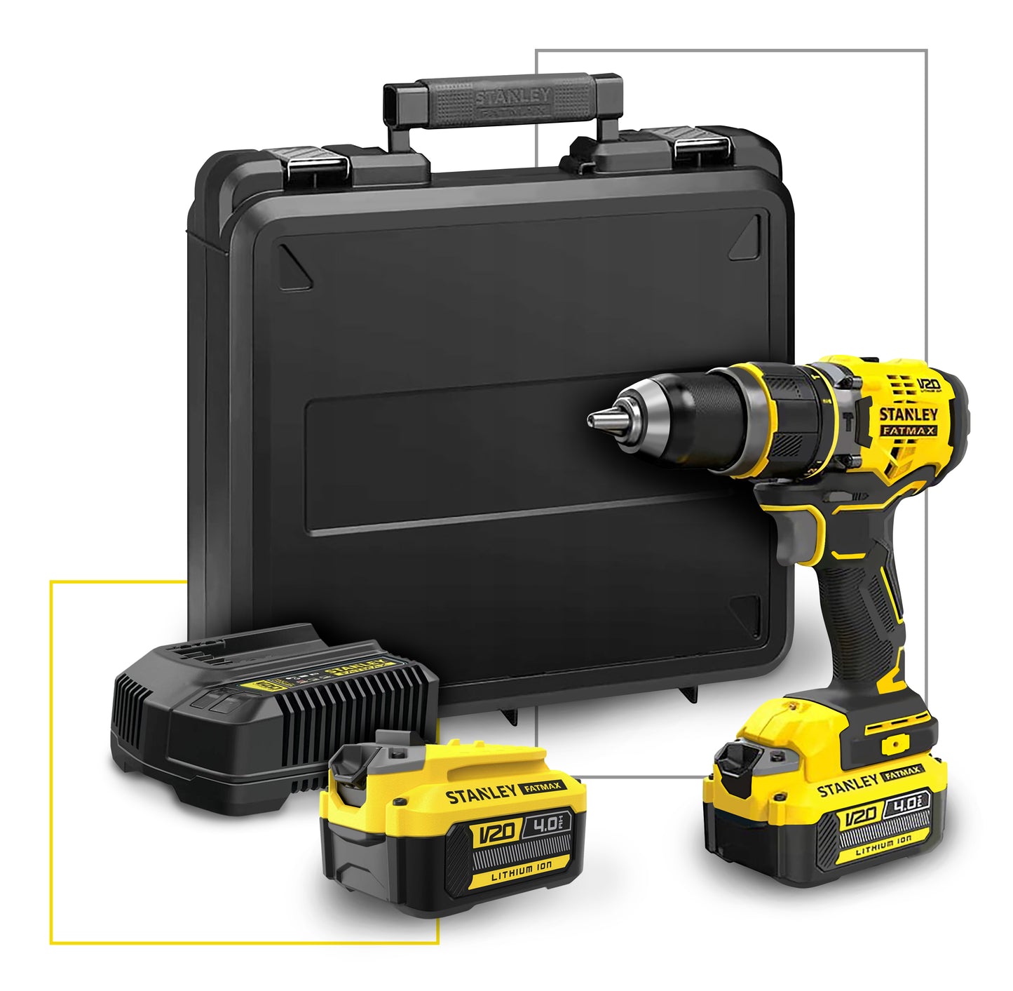 Wiertarko-wkrętarka V20 18V 80Nm – 2x4,0Ah i walizką transportową | SFMCD721M2K-QW