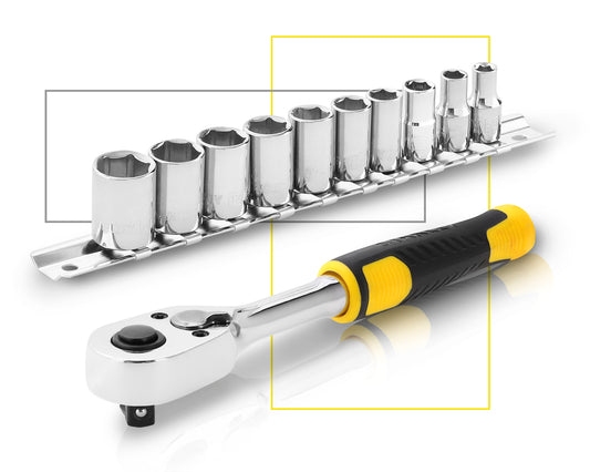 Zestaw grzechotka 1/4" i akcesoria do napraw i prac mechanicznych 11 szt. | STMT82666-0