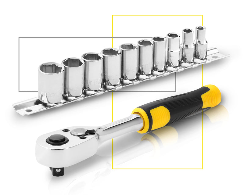 Zestaw grzechotka 1/4" i akcesoria do napraw i prac mechanicznych 11 szt. | STMT82666-0