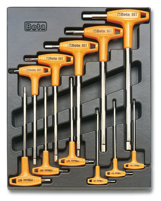 Komplet kluczy trzpieniowych kątowych sześciokątnych z rękojeścią  11szt | 2424/T50