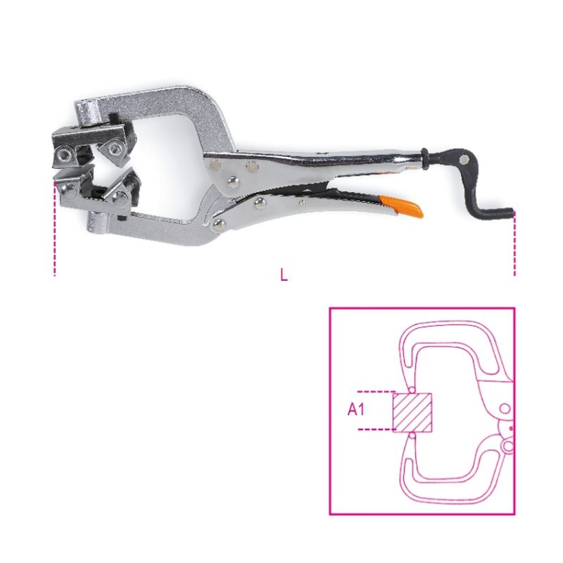 Szczypce nastawne samoblokujące do rur 380mm | 1067/380