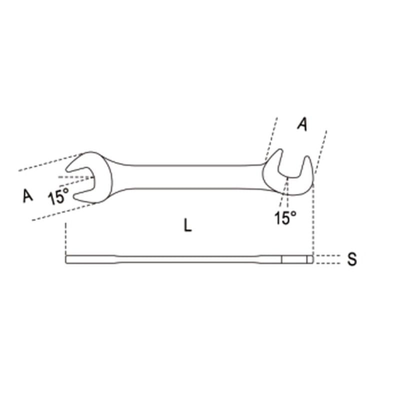 Klucz płaski dwustronny ~mini~ 4.5x4.5mm | 73/4.5