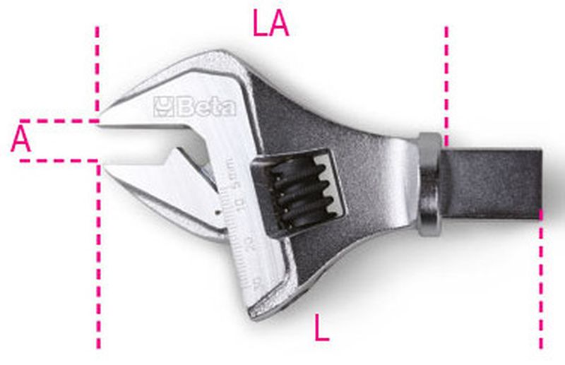 Głowica z kluczem płaskim nastawnym 14x18/10-41mm | 650A/14X18/10-41