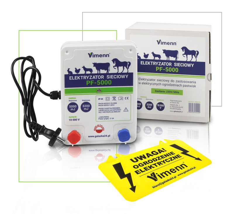 ELEKTRYZATOR SIECIOWY PASTUCH ELEKTRYCZNY 230V 5J | PF-5000