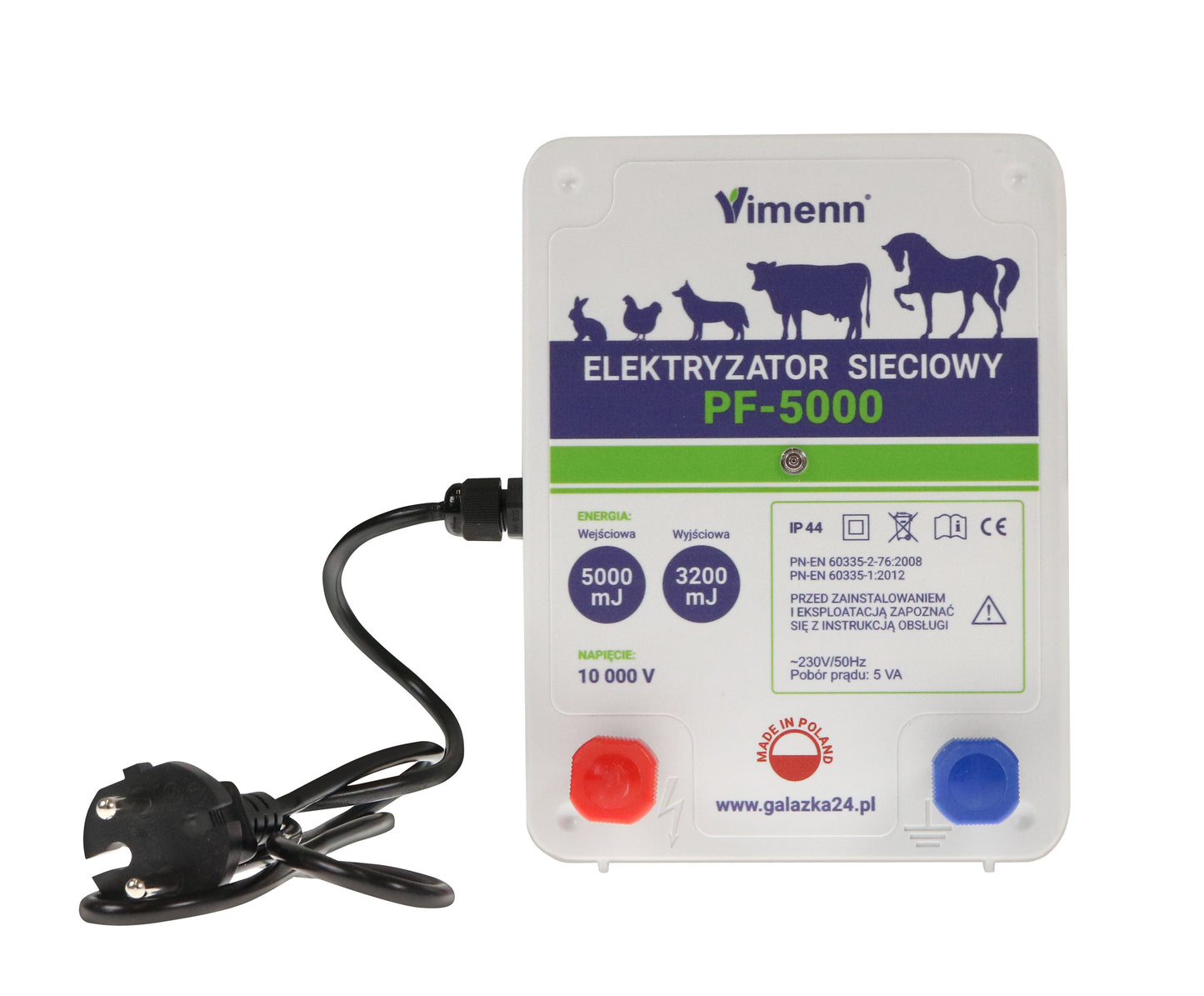 ELEKTRYZATOR SIECIOWY PASTUCH ELEKTRYCZNY 230V 5J | PF-5000