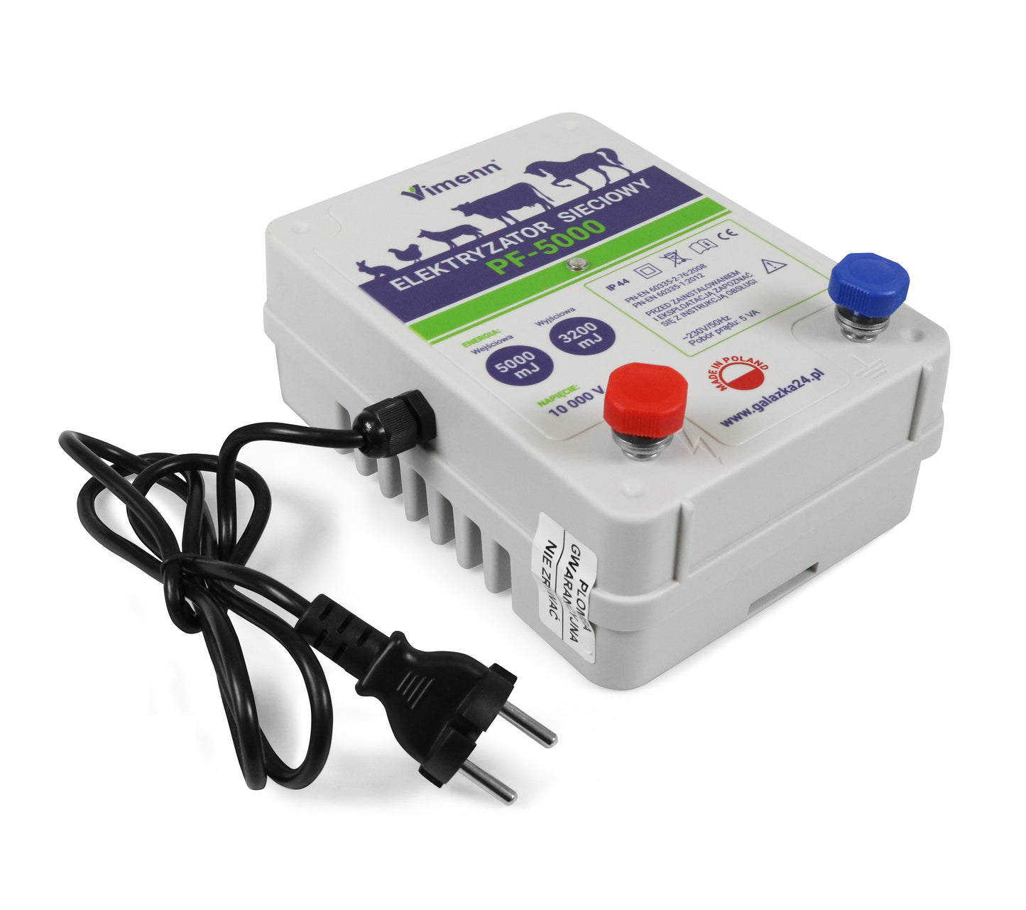 ELEKTRYZATOR SIECIOWY PASTUCH ELEKTRYCZNY 230V 5J | PF-5000