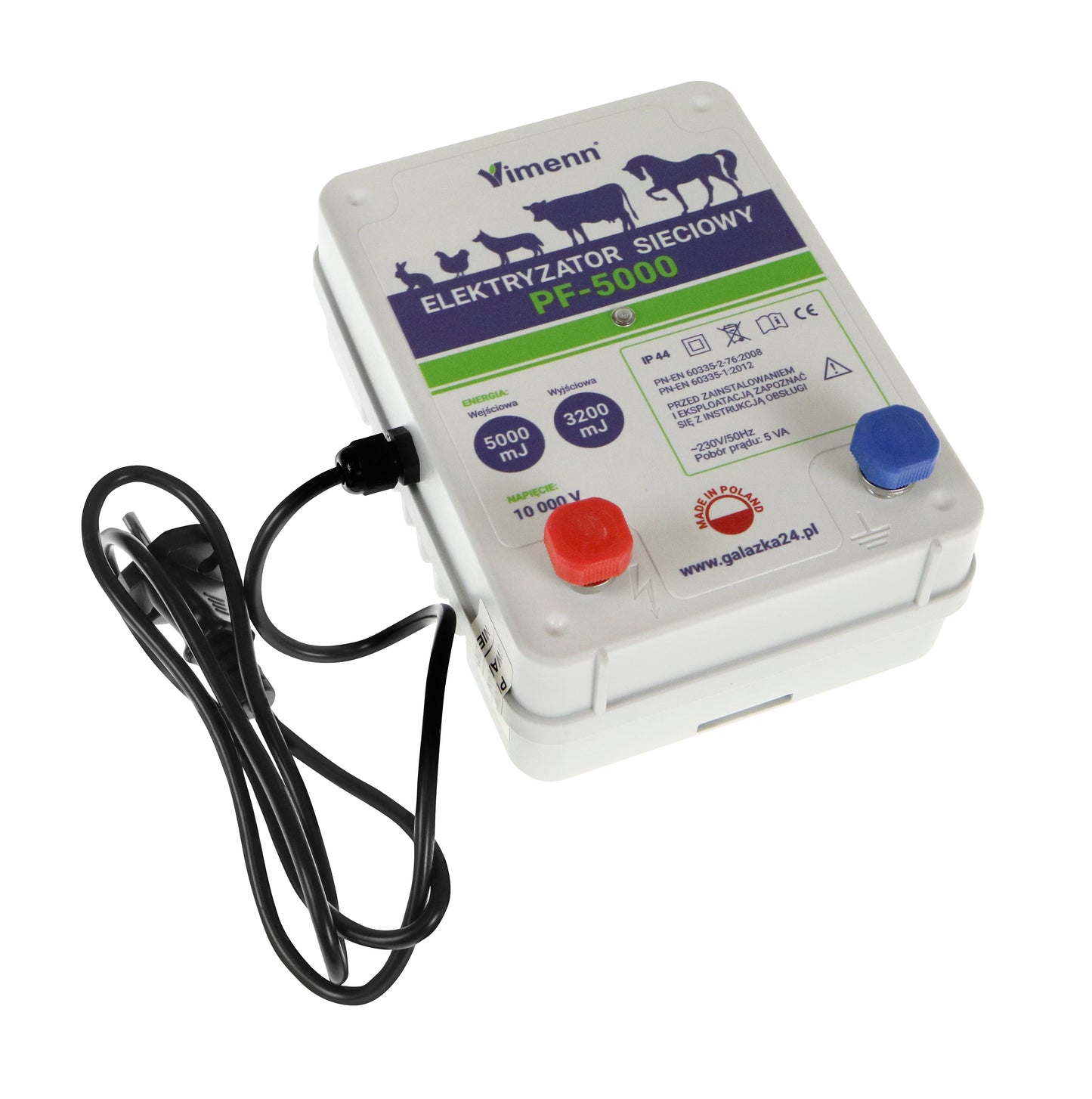 ELEKTRYZATOR SIECIOWY PASTUCH ELEKTRYCZNY 230V 5J | PF-5000