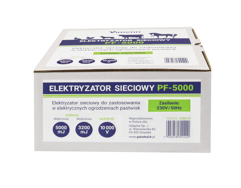 ELEKTRYZATOR SIECIOWY PASTUCH ELEKTRYCZNY 230V 5J | PF-5000