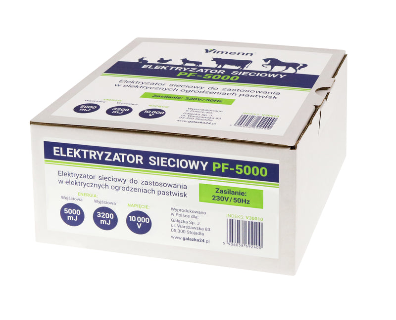 ELEKTRYZATOR SIECIOWY PASTUCH ELEKTRYCZNY 230V 5J | PF-5000