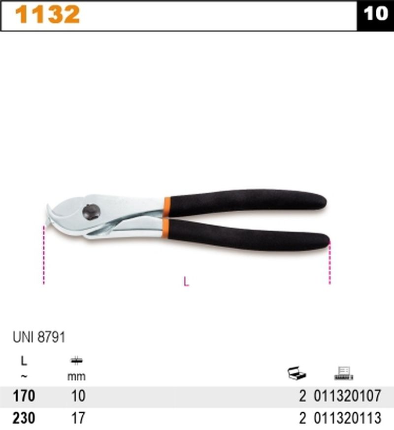 Nożyce do cięcia kabli 170mm | 1132/170 - Centrum Techniczne Gałązka