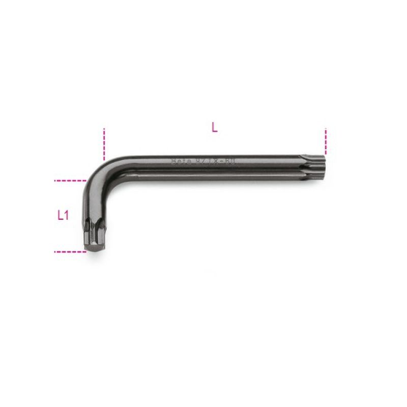 Zestaw kluczy trzpieniowych TORX w rękojeści z metalu T9-T40 8szt. | 97TX/G8