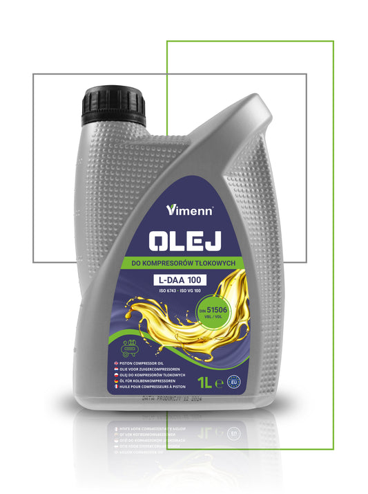 OLEJ DO KOMPRESORÓW SPRĘŻAREK TŁOKOWYCH MINERALNY VDL L-DAA 100 1L | V41002