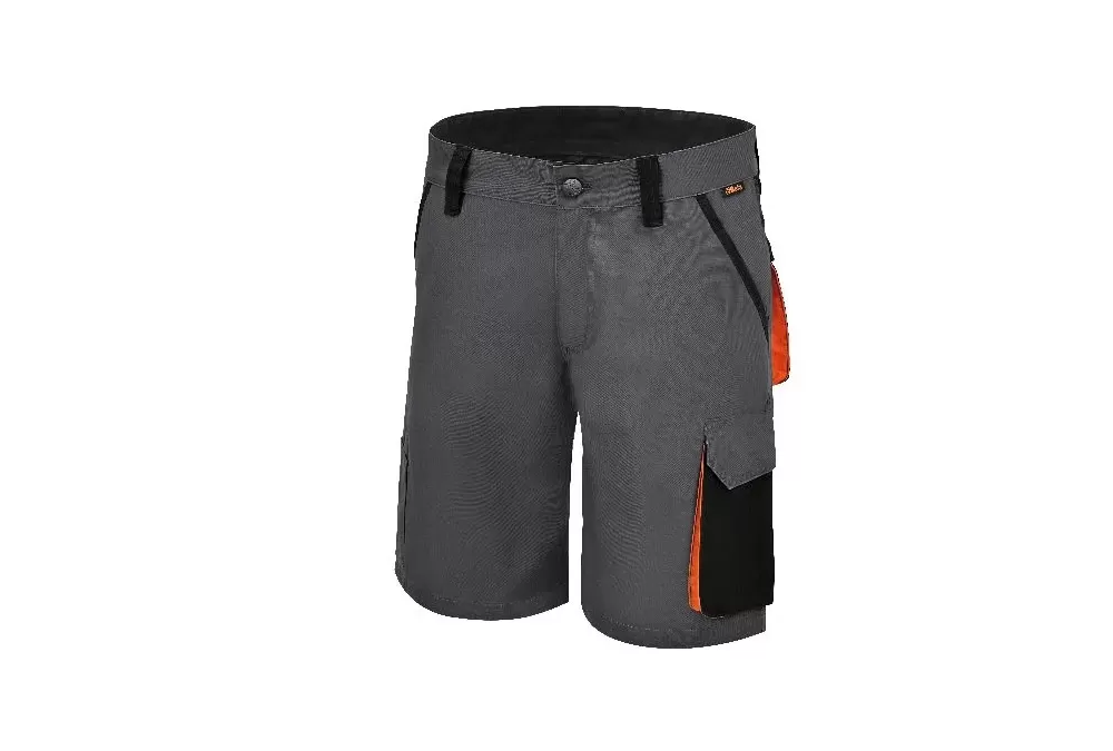 Szare krótkie spodnie robocze bawełniane stretch XXL – wygoda i swoboda ruchu |  7931G/XXL