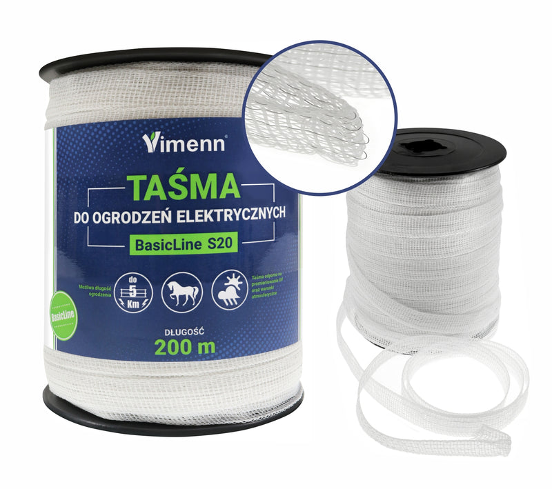 ZESTAW ELEKTRYZATOR PF-5000 S20BI Z TAŚMĄ IZOLATORAMI UZIEMIENIEM ZIELONYMI PALIKAMI I ŁĄCZNIKAMI VIMENN