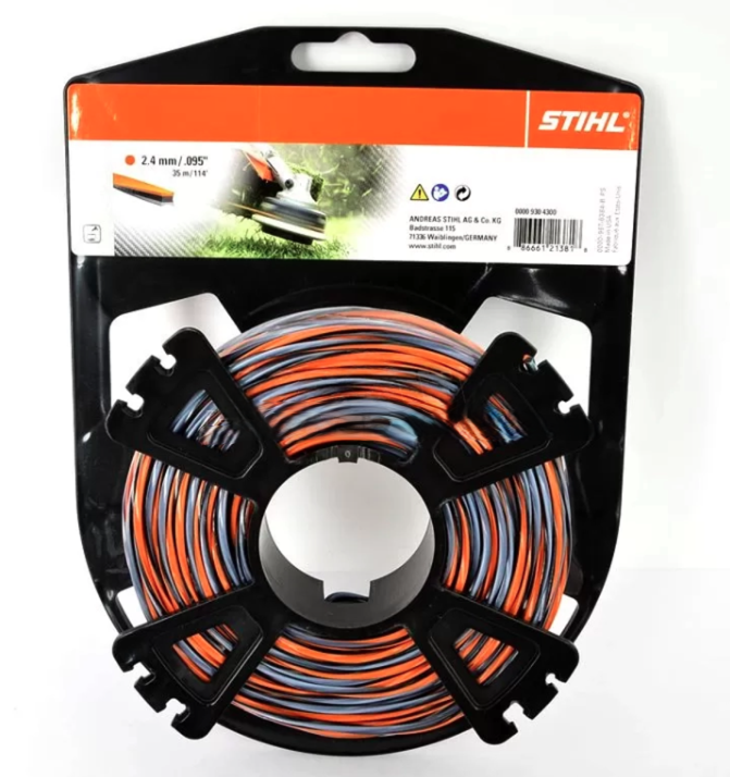 Żyłka Carbon CF3 Pro 2,0 mm x 91 m 3K do podkaszarek zapewniająca precyzyjne cięcie i trwałość podczas pracy w trudnych warunkach | 0000-930-4319