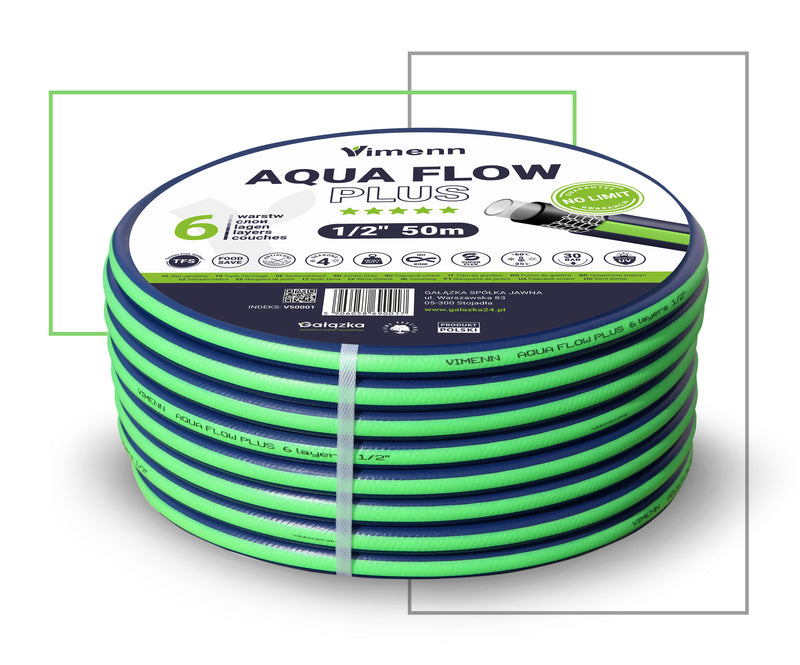 Wąż ogrodowy AQUA FLOW PLUS 1/2"-50m | V50001
