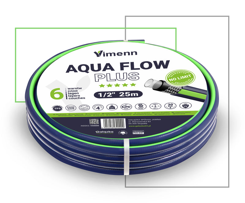 Wąż ogrodowy AQUA FLOW PLUS 1/2"-25m | V50000