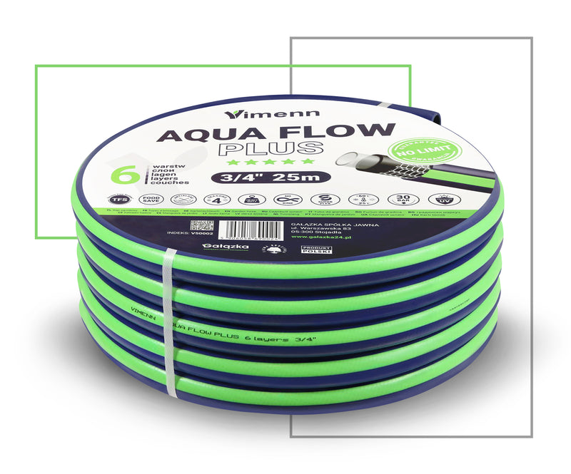 Wąż ogrodowy AQUA FLOW PLUS 3/4"-25m | V50002