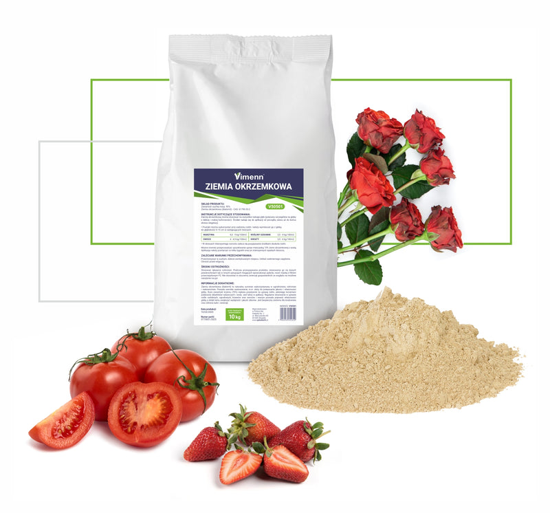 ZIEMIA OKRZEMKOWA DLA ROŚLIN NAWÓZ ŚLIMAKI MRÓWKI MSZYCE DIATOGARDEN 10kg | V50501